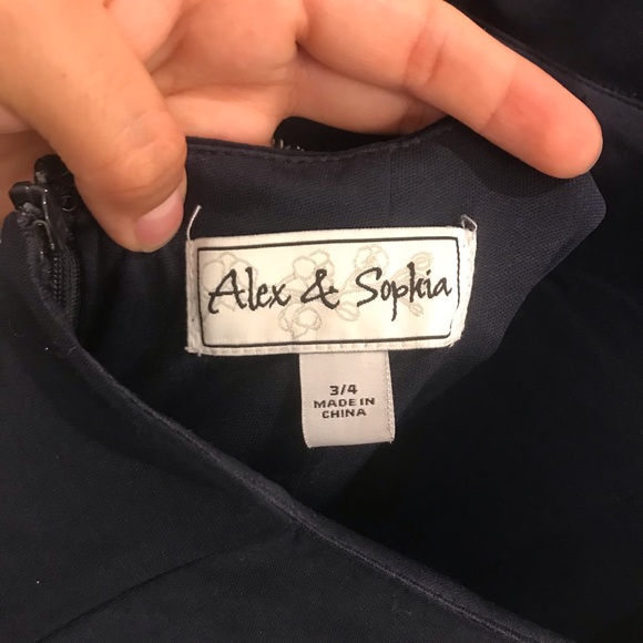 Navy Blue Evening Dress - Picture 6 of 6